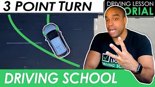 How to do a 3 Point Turn Manoeuvre  Driving Tutorial  Updated 2023 [upl. by Ahsikahs]