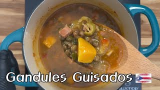 Gandules Guisados receta facil y Sabrosa Pigeon peas stew Puerto Rican style [upl. by Orelle912]