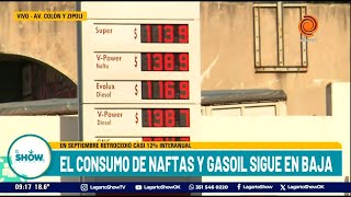 El consumo de naftas y gasoil sigue en baja [upl. by Ardnoid]