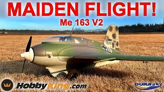 Durafly Me 163 V2 Komet High Performance Rocket Fighter MAIDEN FLIGHT Messerschmitt [upl. by Garrot]