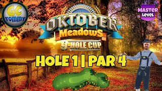 Master QRFR Hole 1  Par 4 EAGLE  Oktober Meadows 9hole cup Golf Clash Guide [upl. by Batty]