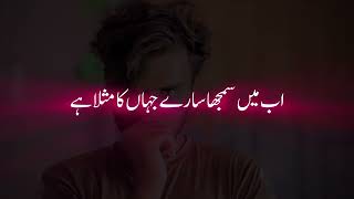 Maine Kaha Yaar Mohabat Hai Mujhe  Sad Status  Urdu Poetry  Urdu Lines [upl. by Leiria541]