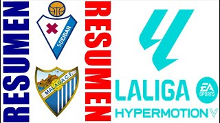 Málaga CF 10 SD Eibar Resumen  La Liga 2  2425 [upl. by Mieka649]