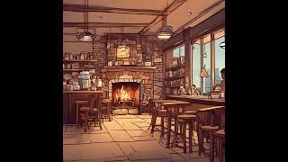 Cozy Coffee Shop Ambience  Rainy Day with Jazz Relaxing Music and Crackling Fireplace for sleeping [upl. by Maxy729]