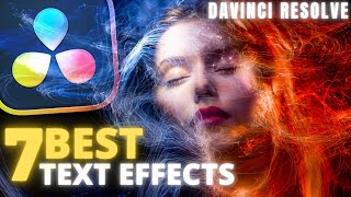 7 BEST Text EFFECTS in Davinci Resolve Free  Tutorial [upl. by Brenner700]