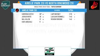 Ainslie Park 2XI v North Ringwood 2XI [upl. by Aihcrop]