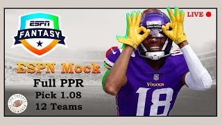 🏈 ESPN Full PPR Mock Draft Pick 108 [upl. by Enyedy]