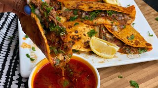 BIRRIA QUESA TACOS STEP BY STEP  BEEF TACO RECIPE  TERRIANN’S KITCHEN [upl. by Briano]