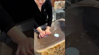 Luxury stone carved 💯 wash basin for self built villas and courtyardsshortvideo viralshort [upl. by Joice]