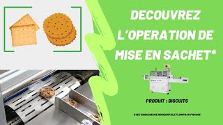 FW400E  Ensacheuse horizontale Flowpack Emballage individuel de biscuits [upl. by Ycul]