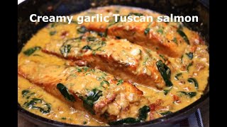 How to make Creamy Garlic Tuscan Salmon  Chathais Kitchen  Easy Recipe [upl. by Caras]