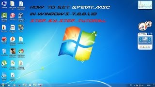 How to get GPeditmsc on Windows 788110 [upl. by Martainn]