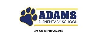 Adams Elementary 3rd Grade PUP Awards 12062023 1245 pm [upl. by Yerak]