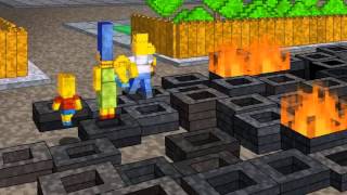 Simcraft  The Simpsons in Minecraft in The Simpsons s25e17 [upl. by Otrebcire]