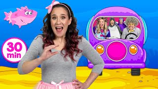 Baby Shark Wheels on the Bus version and more Nursery Rhymes  30 mins Kids Collection [upl. by Gris]