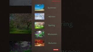 Seasons name in English vocabulary season shortfeed [upl. by Ragan]