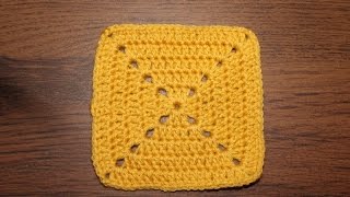 element kwadratowy kwadrat na szydelku  how to crochet a granny square [upl. by Okorih]