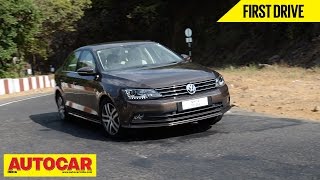 2015 Volkswagen Jetta  First Drive  Autocar India [upl. by Llyrpa]