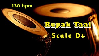 Tabla  Rupak Taal  Madhyalaya 130bpm  Scale D  TanpuraPa Sa HD Quality Sound  Tabla Online [upl. by Zetrom]