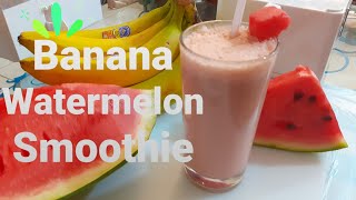 Banana Watermelon SmoothieHealthy and Delicious [upl. by Jollanta590]