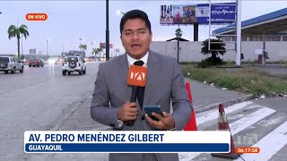 Municipio de Guayaquil ejecuta trabajos de mantenimiento en el Puente de la Unidad Nacional [upl. by Eeniffar]