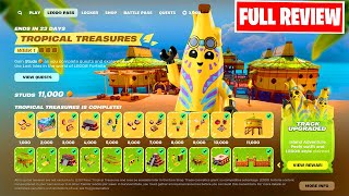 Island Adventure Peely amp Tropical Treasures LEGO Pass Fortnite [upl. by Appledorf]