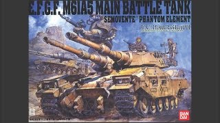 Bandai 135 EFGF M61A5 MBT Scale Model Review [upl. by Sorac478]