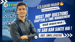 Economics  Important Questions amp PATTERN amp TIME MANAGEMENT  Board exam 2024 [upl. by Zacks194]