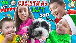 CHRISTMAS DAY TEARS of JOY 🎁 NEW PUPPY FUNnel Fam Holiday Vlog [upl. by Chill426]