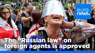 Georgia EU hopes fade as parliament set to approve Russian law on foreign agents  euronews 🇬🇧 [upl. by Eldorado413]