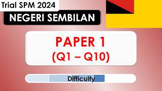 Add Maths  Trial SPM 2024  Negeri Sembilan Paper 1 Part 1 [upl. by Niveb]