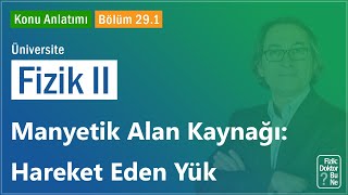 Üniversite Fizik II  Bölüm 291 Manyetik Alan Kaynağı Hareket Eden Yük [upl. by Sakhuja663]