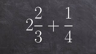 Learn how to add a mixed number to a fraction with unlike denominators [upl. by Nowtna936]