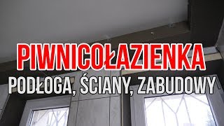 Piwnicołazienka 2  nowa podłoga ściany zabudowy z płyt budowlanych [upl. by Eemla]