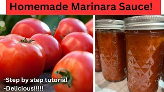 How To Make amp Can Marinara Sauce From Fresh Tomatoes  Step by step tutorial  DELICIOUS [upl. by Delacourt]