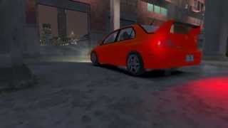 GTA 4  AMAZING Drifting Gymkhana 2  Mitsubishi Evo [upl. by Amsirhc]