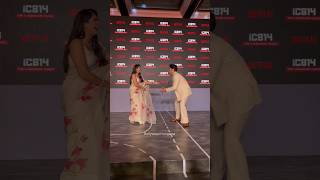 OOOPSS 😅 vijayvarma mistakenly steps on poojagor s saree shorts bollywood actress mumbai [upl. by Siednarb854]