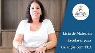 Lista de Materiais Escolares para Crianças com Autismo [upl. by Annmarie669]