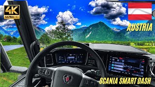 ASMRPOV Driving New Scania Smart Dash in Austrias villages [upl. by Valry]