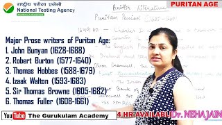 THE PURITAN AGE 16251660  BRITISH HISTORY  Dr NEHA JAIN  englishliterature [upl. by Lodmilla]