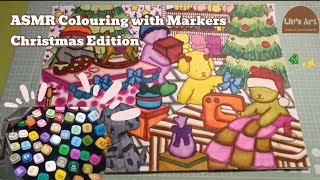 ASMR Bobbie Goods Colouring Christmas Edition 🎁🎄  ASMR Art  ASMR Indonesia [upl. by Harwell]