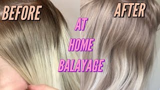 I TRIED TO BALAYAGE MY HAIR AT HOME [upl. by Eanel]