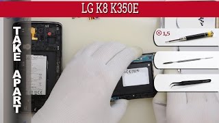 How to disassemble 📱 LG K8 K350 Take apart Tutorial [upl. by Ranson]