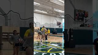 Crystal Dangerfield and Dearica Hamby hit from half court [upl. by Louth]