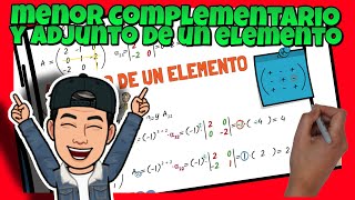 🔢 MENOR COMPLEMENTARIO y ADJUNTO de una MATRIZ [upl. by Kinata26]