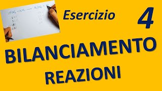 Bilanciamento Reazioni Chimiche Esercizio 4 risolto [upl. by Rellim290]