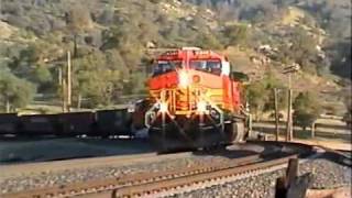 BNSF trains meet at Tehachapi Loop [upl. by Gadmann409]