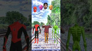 Green siren vs Spiderman and me head matching game funny VFX shorts [upl. by Ott258]