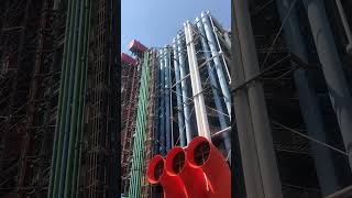 CENTRE POMPIDOU museum 🇫🇷 Paris France back view [upl. by Inal]