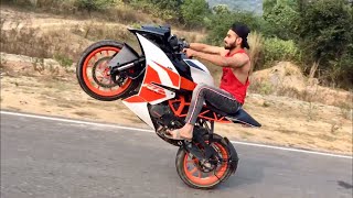 BEST KTM RC 200 STUNTS [upl. by Euphemiah162]